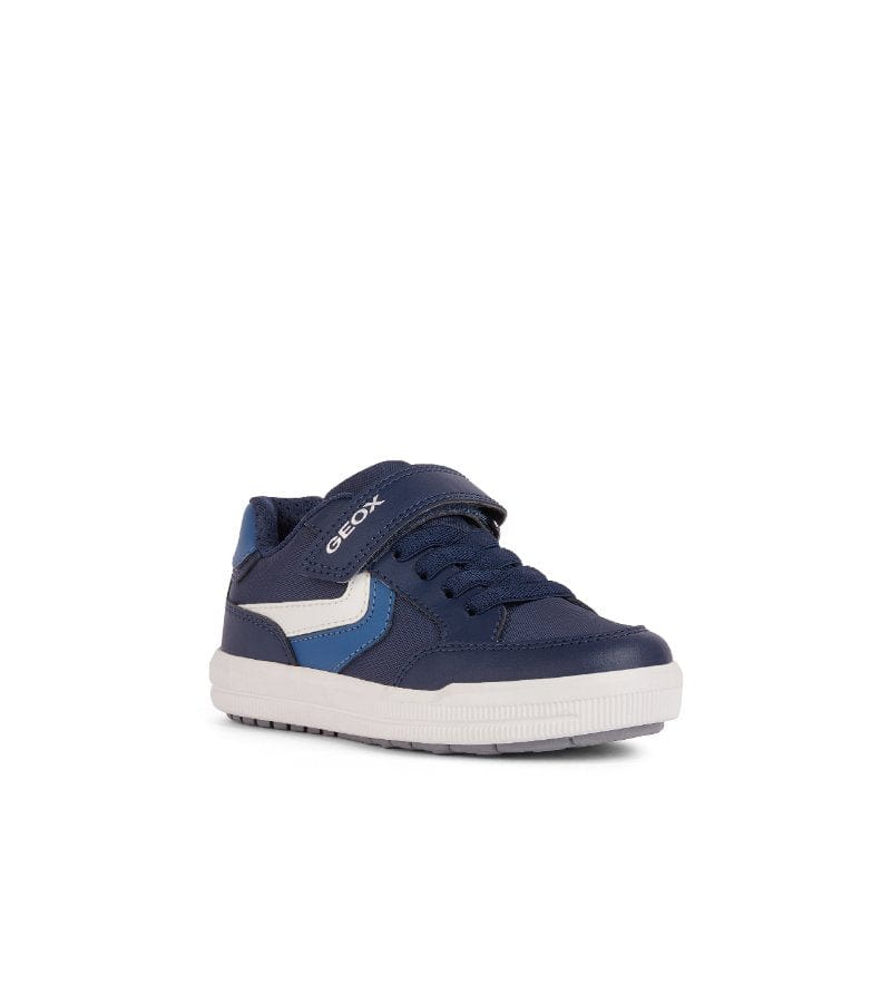 Geox Kids 1UK / NAVY Geox Boys Slip In Navy Low Court Lightweight Trainer Arzach - J454AA