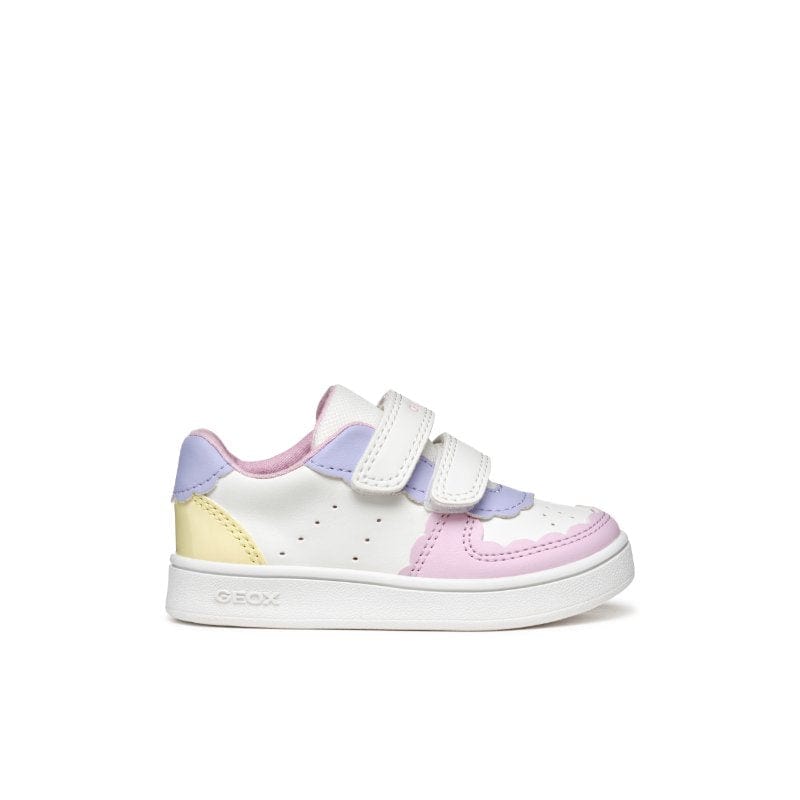 Geox Kids 4.5UK / WHITE Geox White Eclyper Baby Sneakers With Straps B555MA