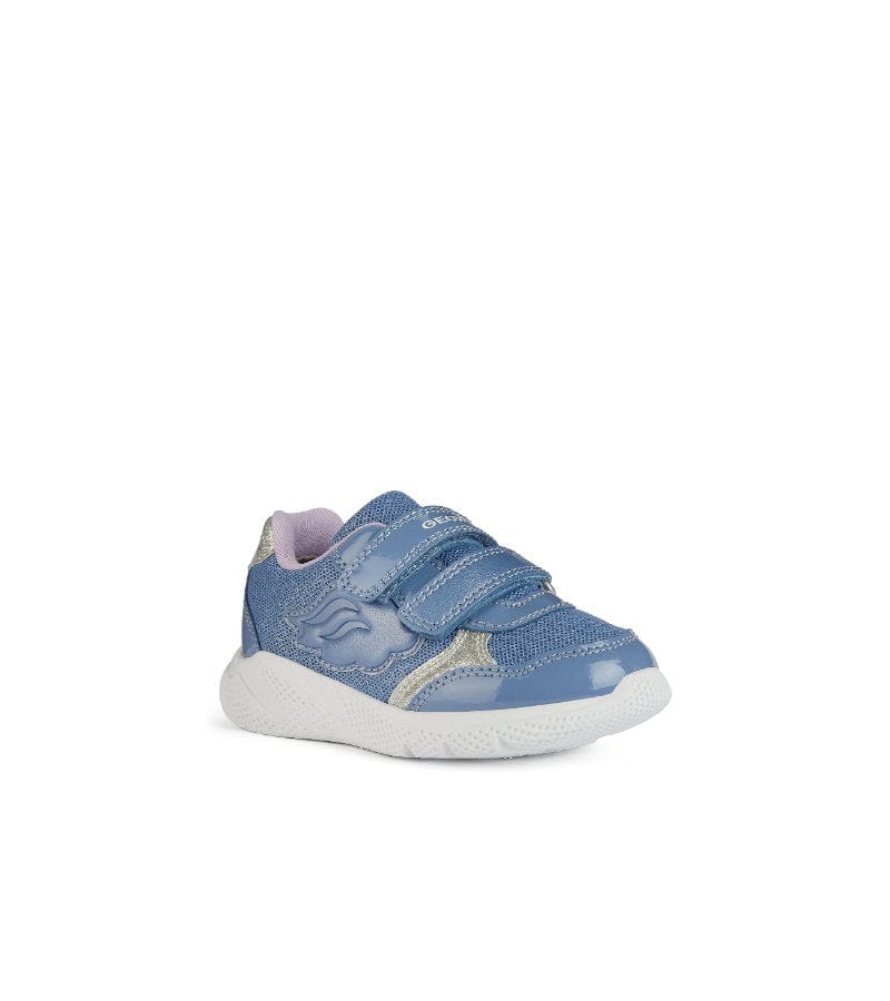Geox Infant Girls Blue Glitter Mesh Casual Sporty Trainer Sprintye