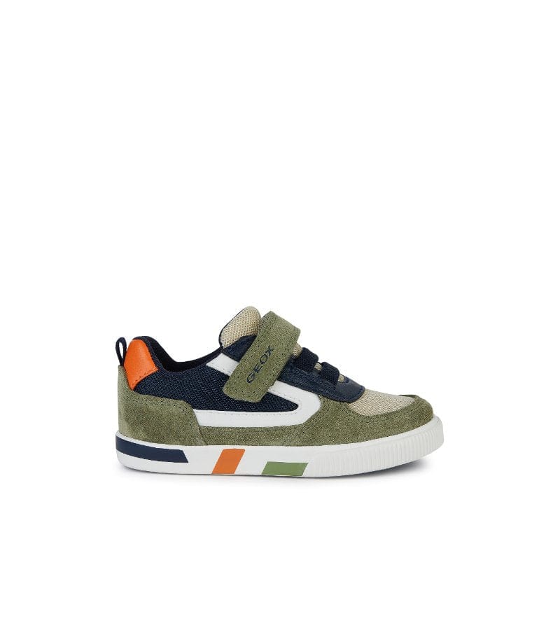 Geox Kids 5UK / GREEN Geox Infant Boys Green Suede Mesh Casual Trainer B KILWI - B45A7B