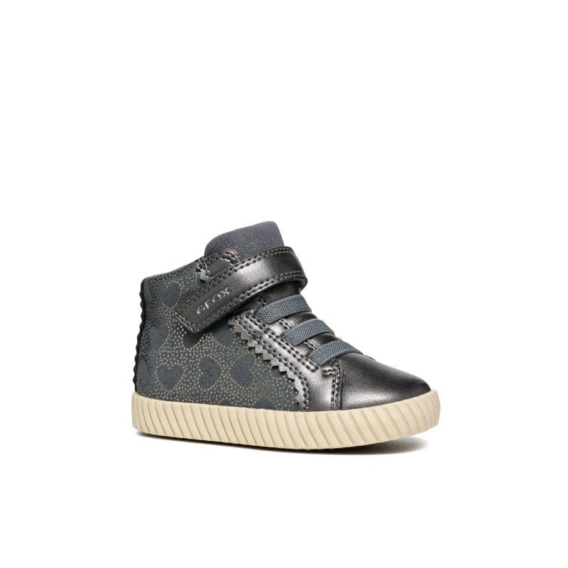 Geox Kids 6UK / GREY Geox Infant Grey Mirroless Hightop Baby Shoe - B4669A