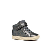 Geox Kids 6UK / GREY Geox Infant Grey Mirroless Hightop Baby Shoe - B4669A