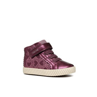 Geox Kids 6UK / PINK Geox Girls Infant Pink Hightop Heart Boots - B4669A