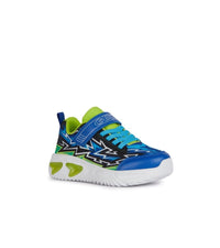 Geox Kids 8.5UK / BLUE Geox Boys Light Up Sole Blue Design Trainer Assister - J45DZB