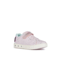 Geox Kids 8.5UK / PINK Geox Girls Slip In Pink Light Up Unicorn Casual Trainer Skylin - J458WC