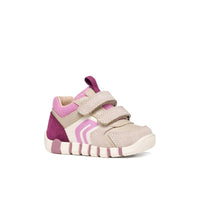 Geox Kids BEIGE / 3UK Geox Infants Girls Beige Velcro Strap Iupidoo Sneakers - B3558C