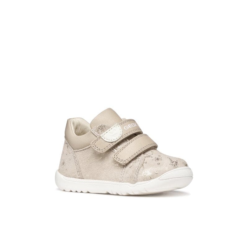 Geox Kids BEIGE / 4.5UK Geox Infants Girls Beige Velcro Strap Macchia Sneakers -  B164PA