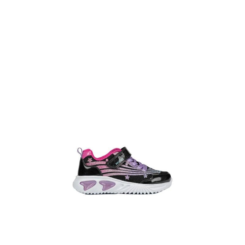 Geox Kids BLACK / 10UK Geox Junior Girl Black Assister With Lights Sneakers -  J56E9B