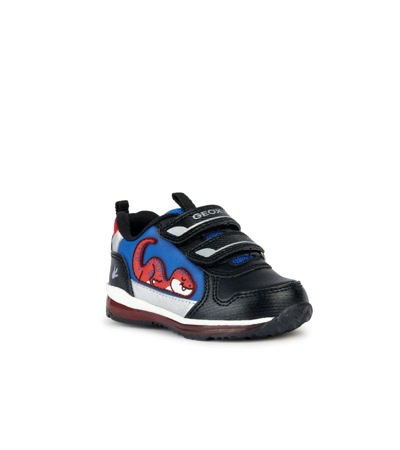 Geox Kids BLACK / 4.5UK Geox Infant Boys Dinosaur Black Runners B3584A