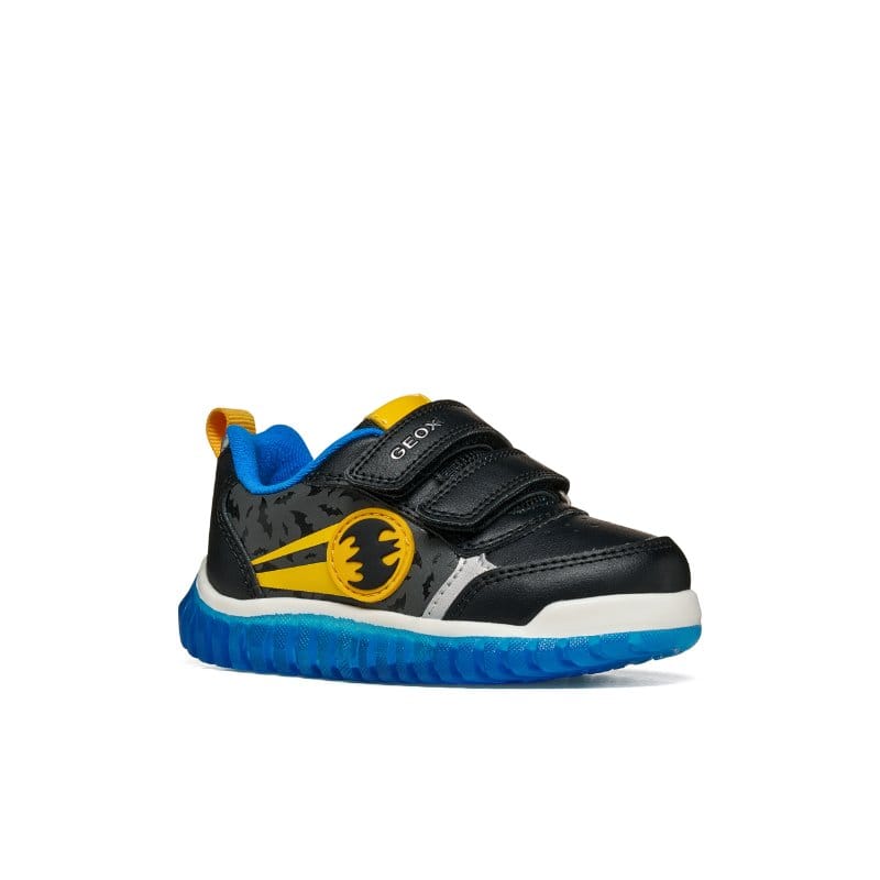 Geox Kids BLACK / 6UK Geox Infants Boys Black Batman Lights Up Lightyloo Sneakers - B665ZA