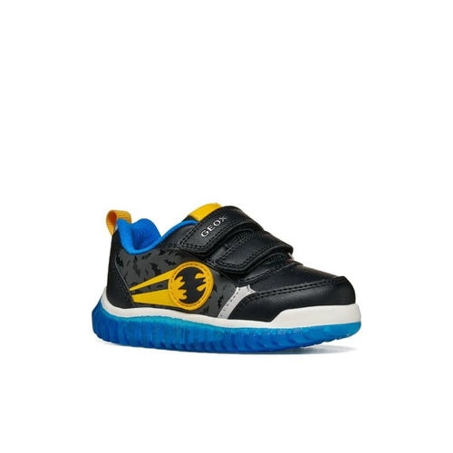 Geox Kids BLACK / 6UK Geox Infants Boys Black Batman Lights Up Lightyloo Sneakers - B665ZA