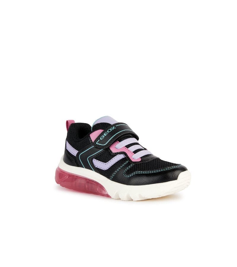 Geox Kids BLACK / 9UK Geox Junior Girls black Runners J36LPA