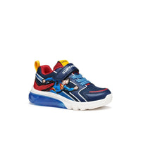 Geox Kids BLUE / 10UK Geox Junior Boys Blue Ciberdron Superman Sneakers -  J56LBD