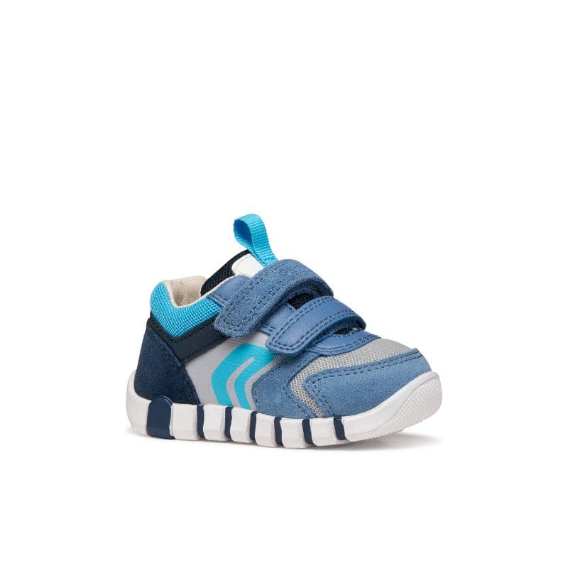 Geox Kids BLUE / 3.5UK Geox Infants Boys Blue Velcro Strap Iupidoo Sneakers -  B3555D