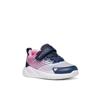 Geox Kids BLUE / 4.5UK Geox Infants Girls Blue Velcro Strap B Sprintye Sneakers - B664TA