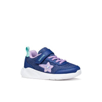 Geox Kids BLUE / 8.5UK Geox Junior Girl Blue Riptape Closure Canvas Sprintye Sneakers - J55FWA
