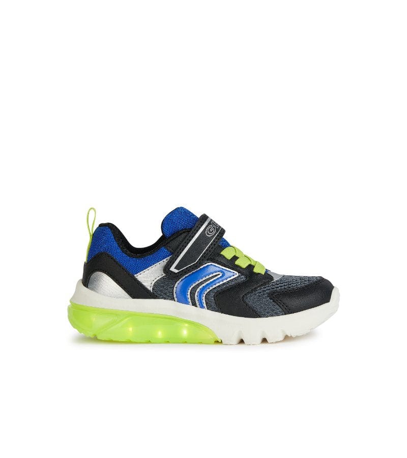 Geox Kids Geox Boys Light Up Slip In Grey Casual Trainer Ciberdron - J45LBC