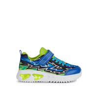 Geox Kids Geox Boys Light Up Sole Blue Design Trainer Assister - J45DZB