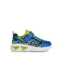 Geox Kids Geox Boys Light Up Sole Blue Design Trainer Assister - J45DZB