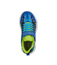 Geox Kids Geox Boys Light Up Sole Blue Design Trainer Assister - J45DZB