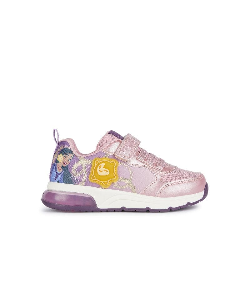 Geox Kids Geox Girls Disney Princess Light Up Trainer Wish Pink SpaceClub - J458VA