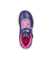 Geox Kids Geox Girls Purple Slip In Light Up Glitter Mesh Trainer Assister - J45E9A