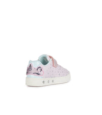 Geox Kids Geox Girls Slip In Pink Light Up Unicorn Casual Trainer Skylin - J458WC