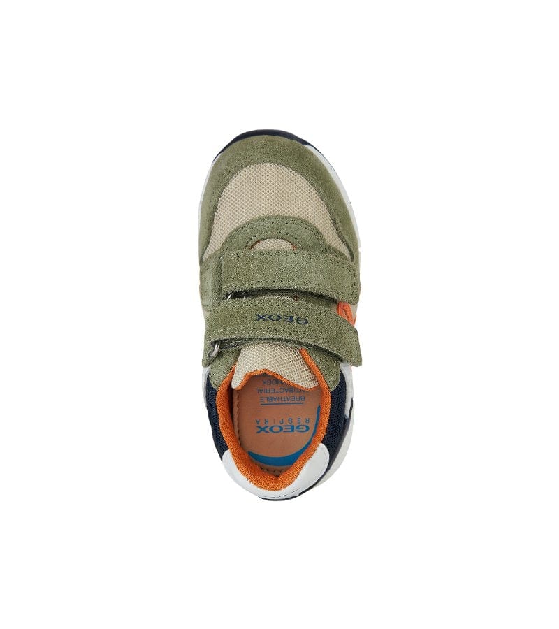 Geox Kids Geox Infant Boys Lightweight Leather Suede Mesh Casual Trainer Alben - B453CA