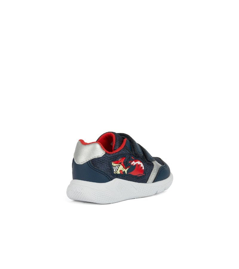 Geox Kids Geox Infant Boys Navy Shark Mesh Casual Sporty Trainer Sprintye - B454UA