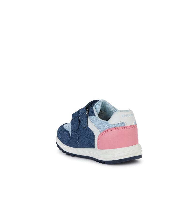 Geox Kids Geox Infant Girls Lightweight Leather Suede Mesh Casual Trainer Alben - B453ZA