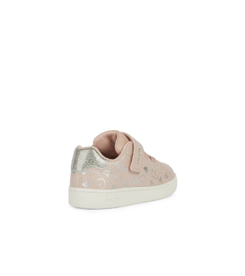 Geox Kids Geox Infant Girls Pink Tennis Sneaker Hearts Design Side Eclyper - B455MA