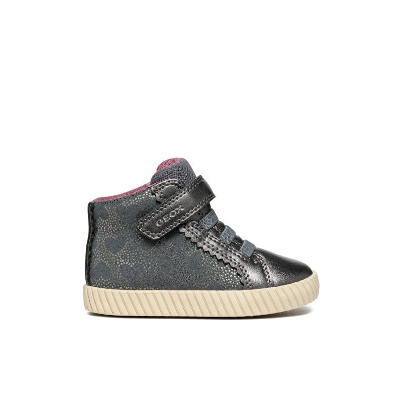 Geox Kids Geox Infant Grey Mirroless Hightop Baby Shoe - B4669A