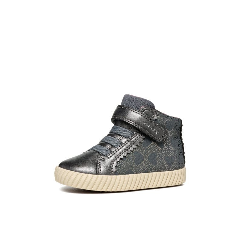 Geox Kids Geox Infant Grey Mirroless Hightop Baby Shoe - B4669A