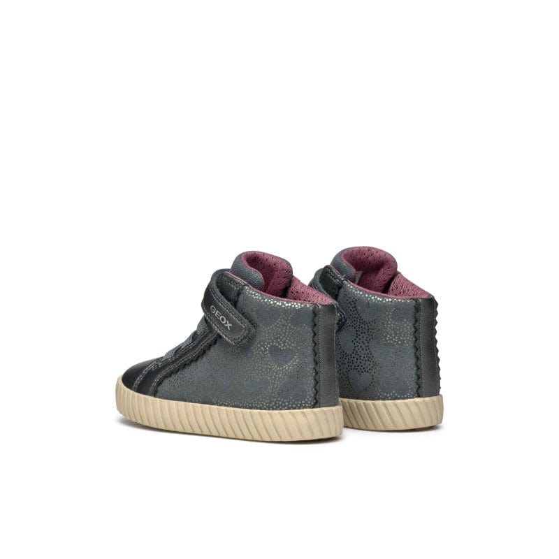 Geox Kids Geox Infant Grey Mirroless Hightop Baby Shoe - B4669A