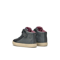 Geox Kids Geox Infant Grey Mirroless Hightop Baby Shoe - B4669A