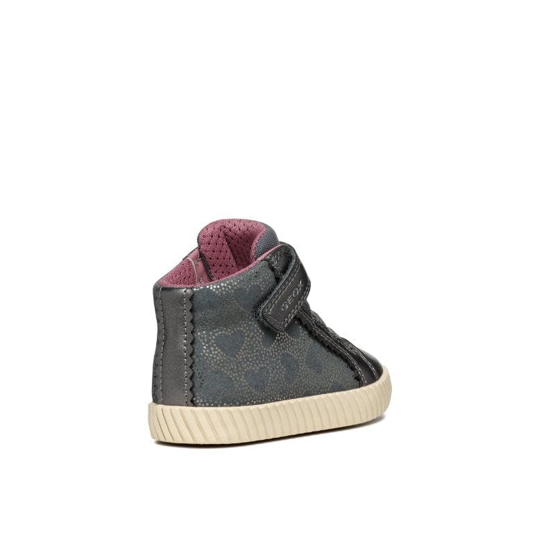 Geox Kids Geox Infant Grey Mirroless Hightop Baby Shoe - B4669A