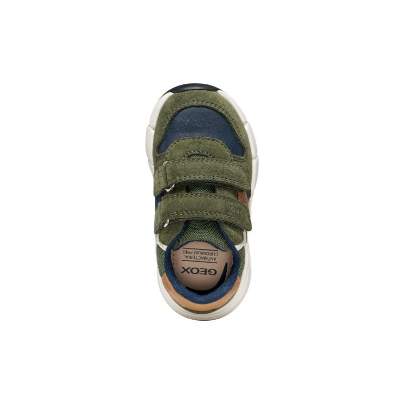 Geox Kids Geox Infants Boys Green Double Strap Flexyper Mini Sneakers - B656GC