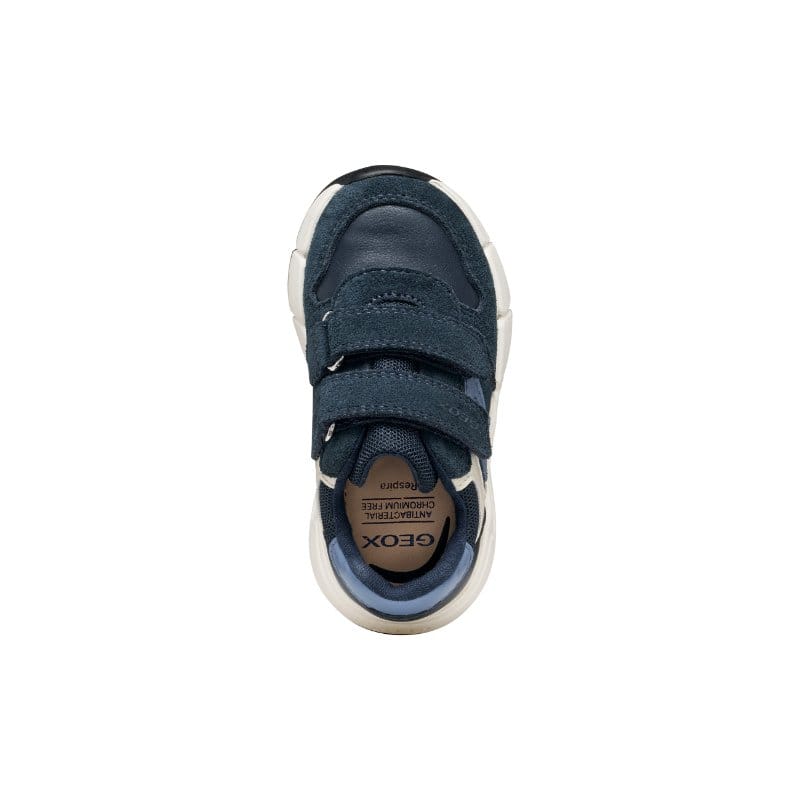 Geox Kids Geox Infants Boys Navy Double Strap Flexyper Mini Sneakers - B656GC