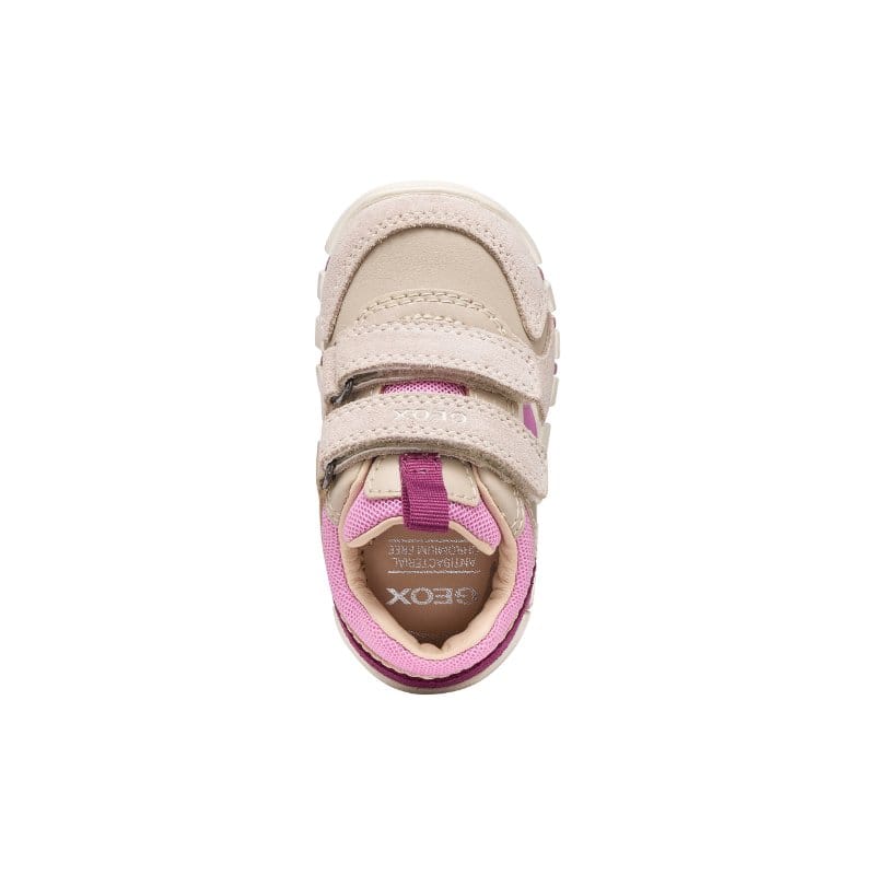 Geox Kids Geox Infants Girls Beige Velcro Strap Iupidoo Sneakers - B3558C