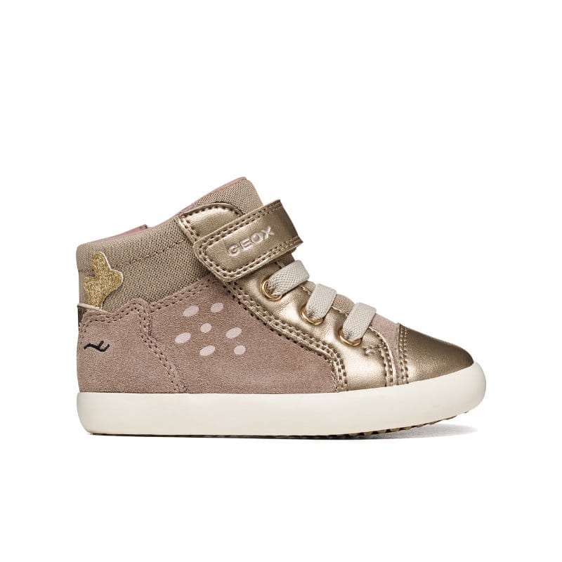 Geox Kids Geox Infants Girls Gold Velcro Strap B Gisli Sneakers - B661MA