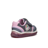 Geox Kids Geox Infants Girls Grey Double Strap Lightyloo Sneakers - B5661A