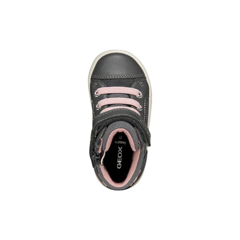 Geox Kids Geox Infants Girls Grey Velcro Strap B Gisli Sneakers - B661MA