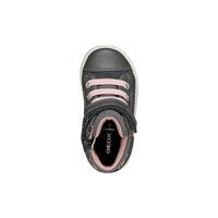 Geox Kids Geox Infants Girls Grey Velcro Strap B Gisli Sneakers - B661MA