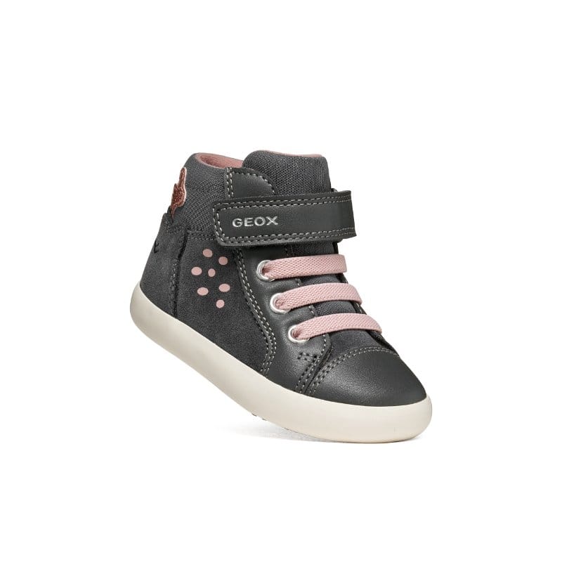 Geox Kids Geox Infants Girls Grey Velcro Strap B Gisli Sneakers - B661MA