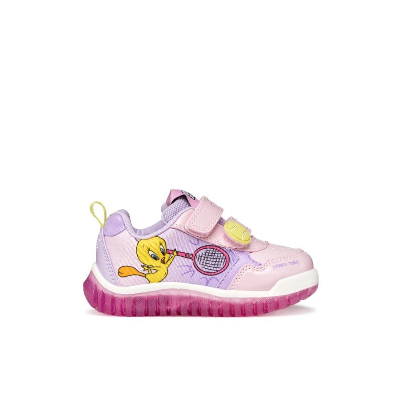 Geox Kids Geox Infants Girls Pink Looney Tunes Lightyloo Sneakers - B6561B