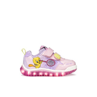 Geox Kids Geox Infants Girls Pink Looney Tunes Lightyloo Sneakers - B6561B