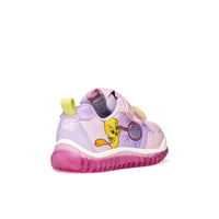 Geox Kids Geox Infants Girls Pink Looney Tunes Lightyloo Sneakers - B6561B