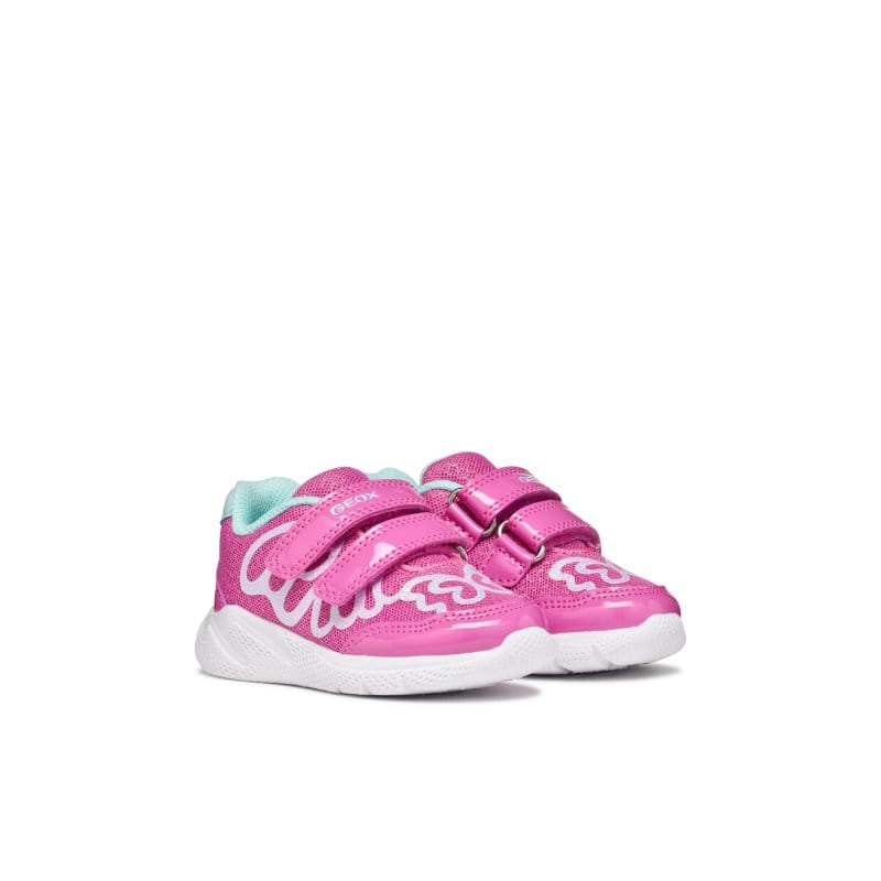 Geox Kids Geox Infants Girls Pink Velcro Strap Sprintye Sneakers -  B654TA