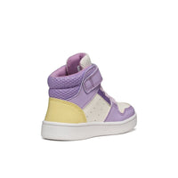 Geox Kids Geox Infants Girls Purple High Top Velcro Strap Eclyper Sneakers - B465MA