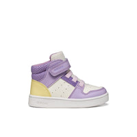 Geox Kids Geox Infants Girls Purple High Top Velcro Strap Eclyper Sneakers - B465MA
